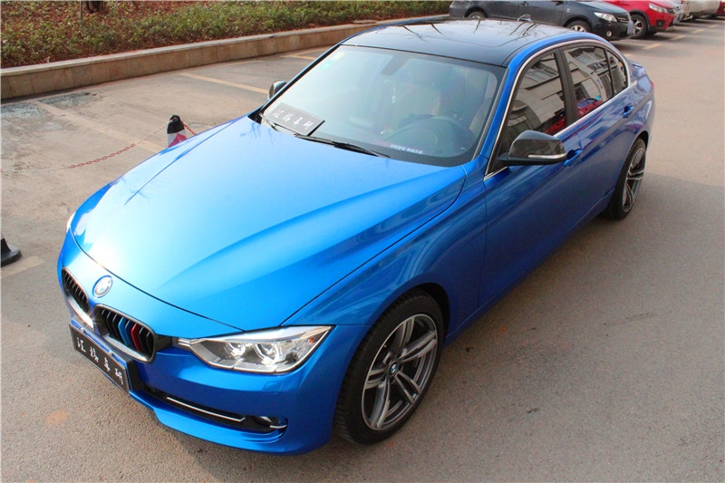 全車汽車改色膜寶馬改色貼膜 車衣裳改色金屬膜爵士藍(lán) 改色貼膜