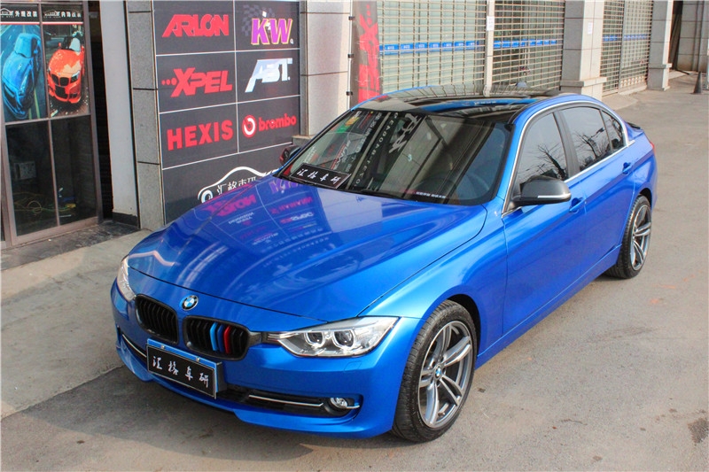 全車汽車改色膜寶馬改色貼膜 車衣裳改色金屬膜爵士藍(lán) 改色貼膜