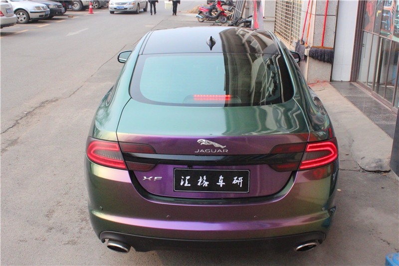 長(zhǎng)沙捷豹XF全車(chē)變色龍改色膜 法國(guó)HEXIS變色龍改色膜 變色龍膜