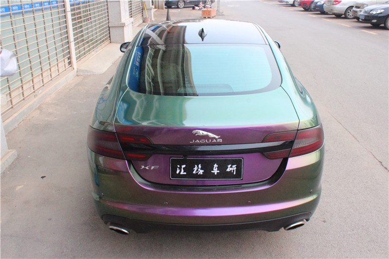 長(zhǎng)沙捷豹XF全車(chē)變色龍改色膜 法國(guó)HEXIS變色龍改色膜 變色龍膜