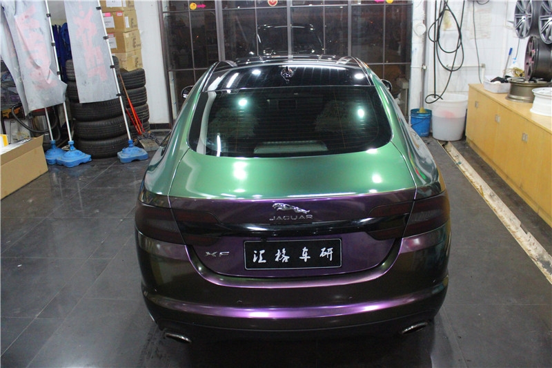 長(zhǎng)沙捷豹XF全車(chē)變色龍改色膜 法國(guó)HEXIS變色龍改色膜 變色龍膜