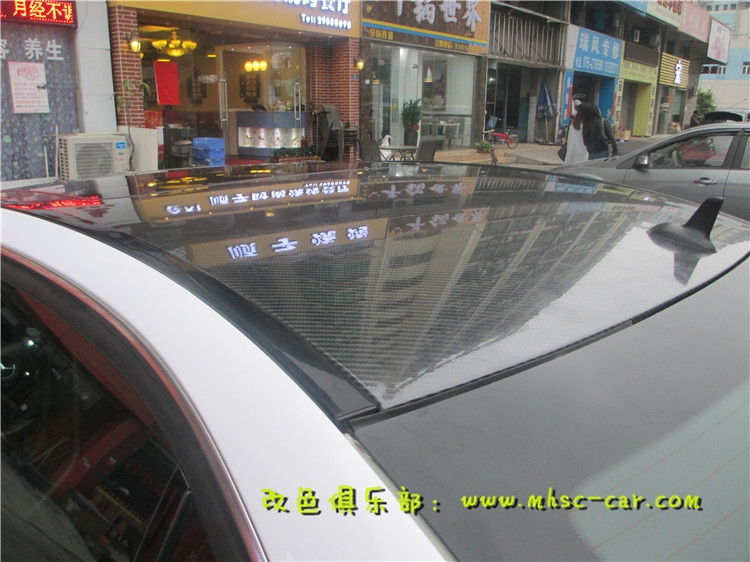 奔馳C63 AMG 全車改色施工比利時麥可貼亮光白