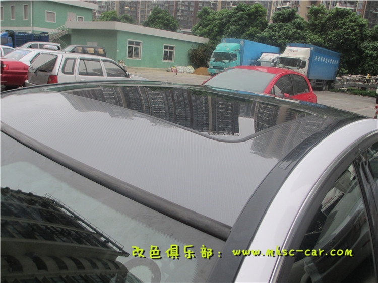 奔馳C63 AMG 全車改色施工比利時麥可貼亮光白