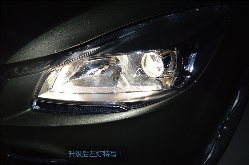 【 福州改燈】福特翼虎車燈升級(jí)氙氣燈海拉三雙光透鏡詳細(xì)圖解 福州榮海照明