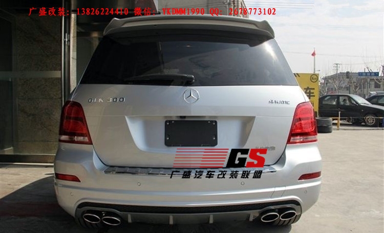 新款奔馳GLK260 GLK300改裝LODER1899洛德大包圍排氣管碳纖維尾翼