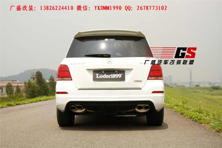 新款奔馳GLK260 GLK300改裝LODER1899洛德大包圍排氣管碳纖維尾翼