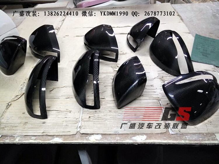 15奔馳C級(jí)W205改裝碳纖維后視鏡罩 尾翼 大小包圍前唇后唇排氣管