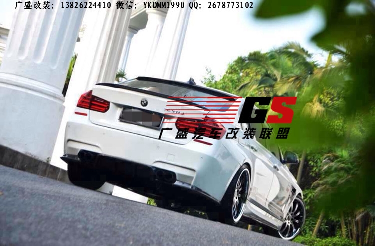 13 15寶馬3系F30 F35 M3改裝碳纖維前唇后唇尾翼大包圍機(jī)蓋小包圍