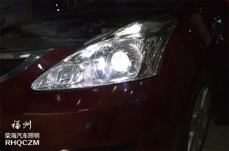 福州改氙氣燈 騏達(dá)車燈改裝美標(biāo)Q5雙光透鏡 福州榮海照明