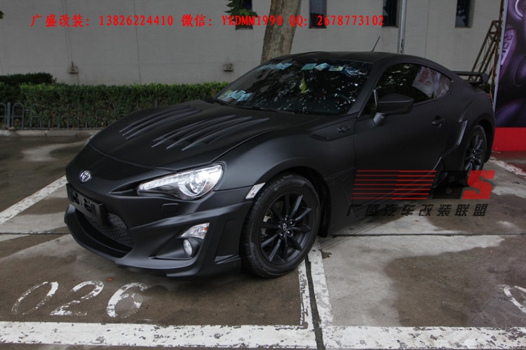 TOYOTA豐田86改裝WALD寬體包圍排氣管碳纖維尾翼機(jī)蓋寬體輪眉輪轂