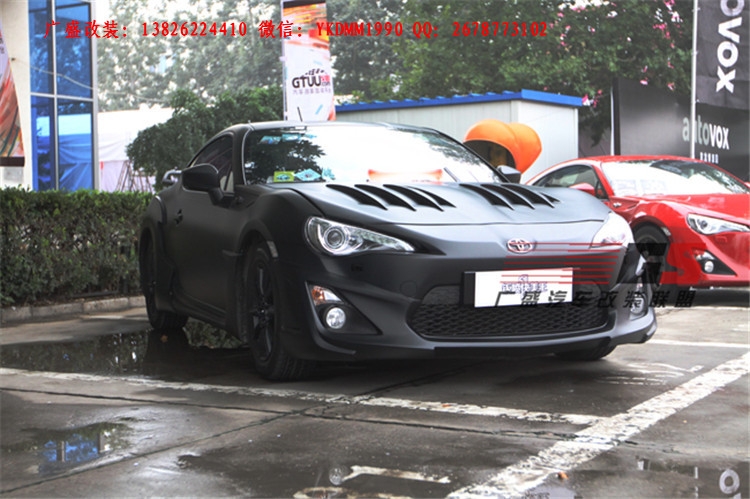 TOYOTA豐田86改裝WALD寬體包圍排氣管碳纖維尾翼機(jī)蓋寬體輪眉輪轂