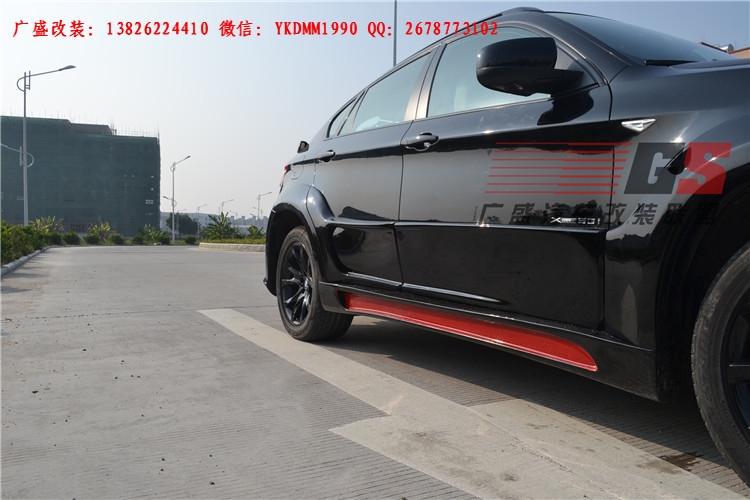 BMW寶馬X6 E71改裝LUMMA寬體大包圍碳纖維機(jī)蓋后唇四出排氣管尾翼