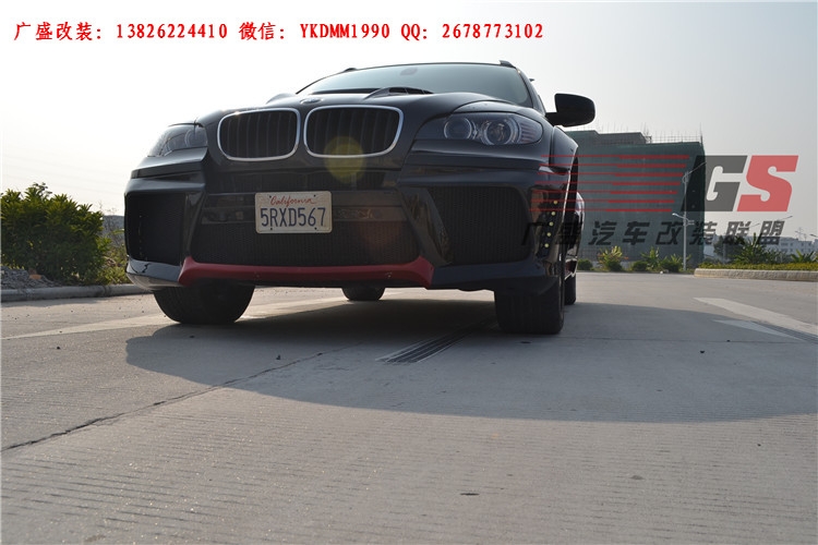BMW寶馬X6 E71改裝LUMMA寬體大包圍碳纖維機(jī)蓋后唇四出排氣管尾翼