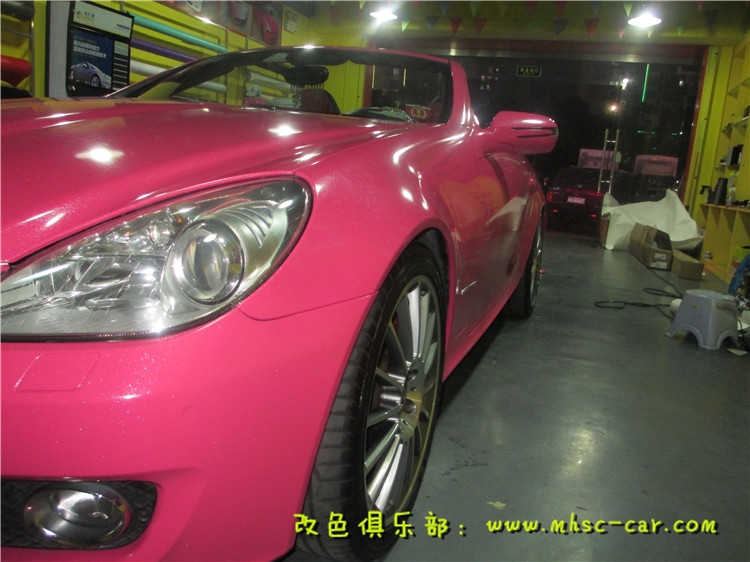 奔馳SLK車身改色貼膜 全車改顏色 深圳汽車改色店