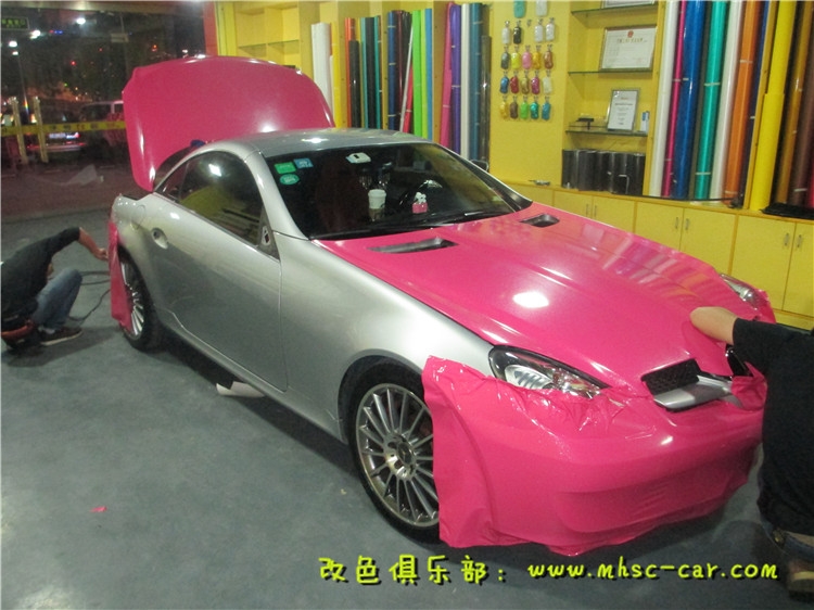 奔馳SLK車身改色貼膜 全車改顏色 深圳汽車改色店