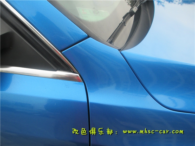 奧迪Q5全車改色貼膜 原車香檳色改色施工美國艾利小珠光金屬藍