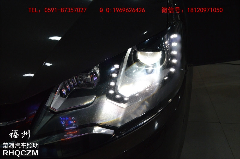 福州改燈 大眾夏朗車燈升級海拉五雙光透鏡 福州榮海汽車照明