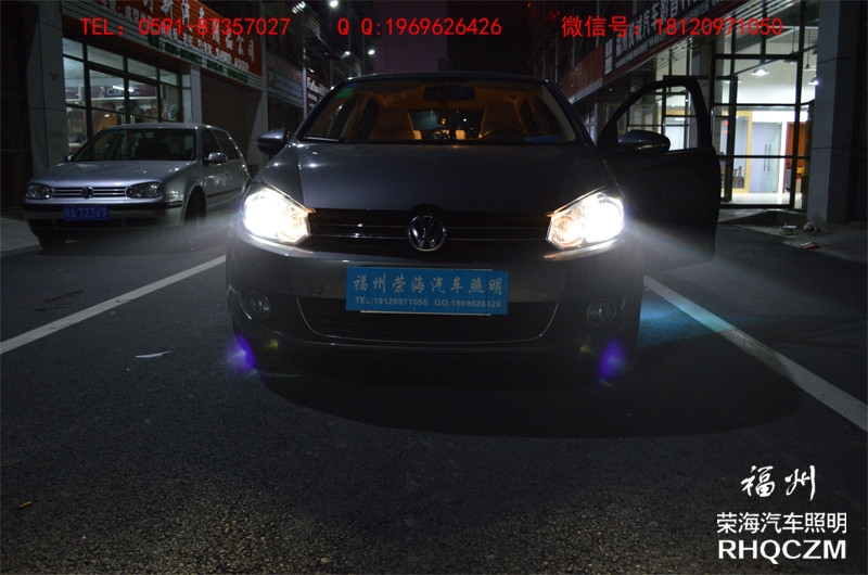 【福州改氙氣燈】大眾高爾夫6大燈升級氙氣燈透鏡 福州榮海照明