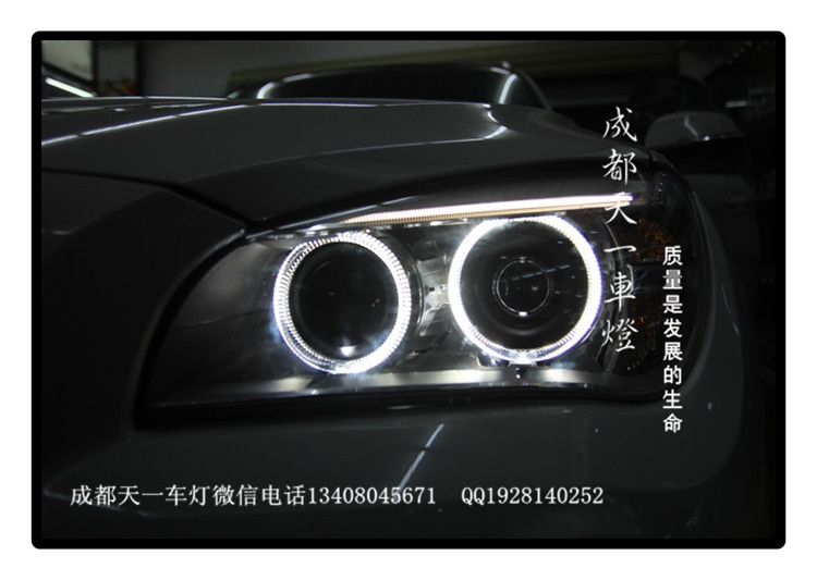 成都寶馬X1改車燈|成都寶馬X1車燈改裝氙氣燈雙光透鏡日行燈