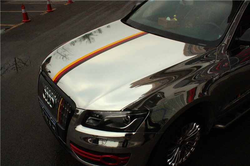 長(zhǎng)沙全車(chē)電鍍改色膜 奧迪Q5全車(chē)電鍍改色貼膜 進(jìn)口鏡面汽車(chē)改色膜