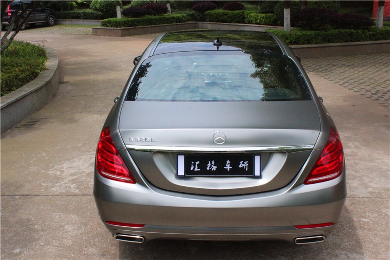 長沙全車電鍍改色膜 STM啞光電鍍鎢鋼色 長沙奔馳汽車改色貼膜