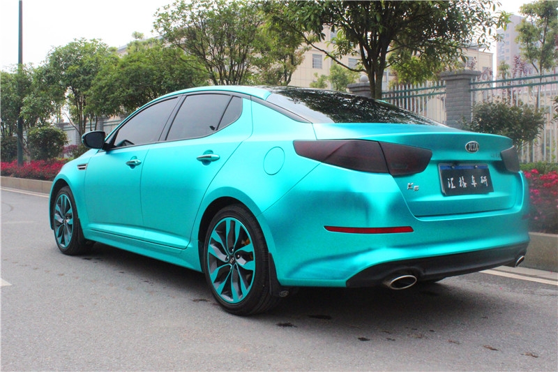 湖南汽車(chē)改色貼膜 長(zhǎng)沙進(jìn)口啞光電鍍改色膜  起亞K5改色貼膜