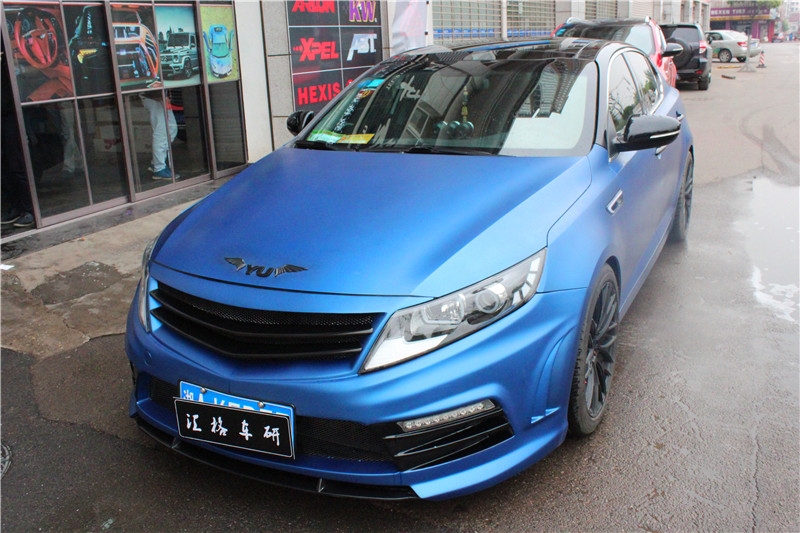 湖南汽車(chē)改色貼膜 長(zhǎng)沙進(jìn)口啞光電鍍改色膜  起亞K5改色貼膜