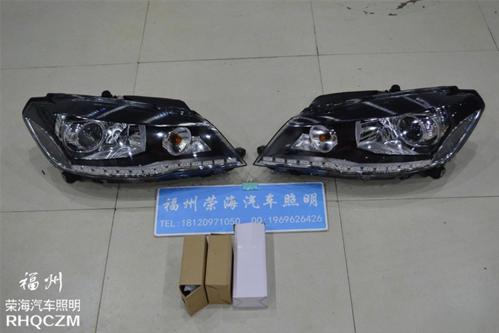 福州改氙氣燈 大眾捷達(dá)車燈升級氙氣燈歐標(biāo)Q5雙光透鏡 福州榮海照明