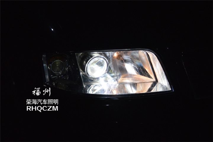 福州改燈 奧迪A6汽車燈光升級海拉三透鏡更換燈罩 福州榮海照明
