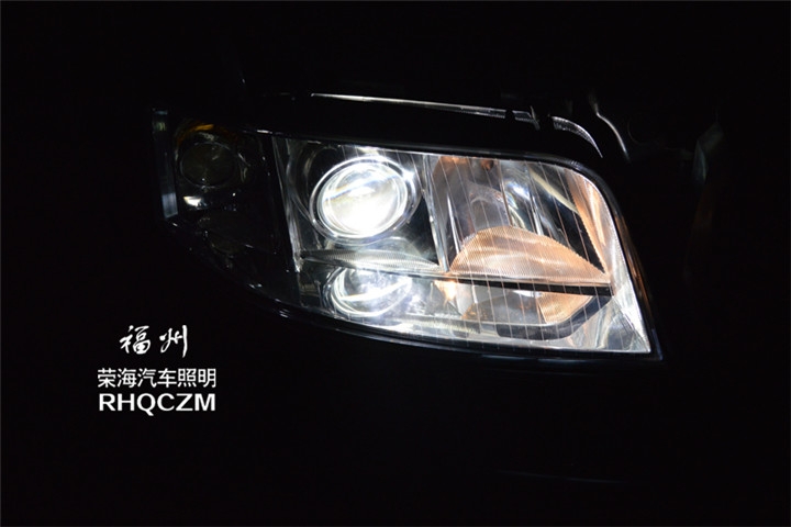福州改燈 奧迪A6汽車燈光升級海拉三透鏡更換燈罩 福州榮海照明