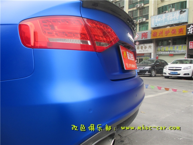 奧迪A4L車(chē)身改色貼膜 深圳汽車(chē)改裝 實(shí)體店