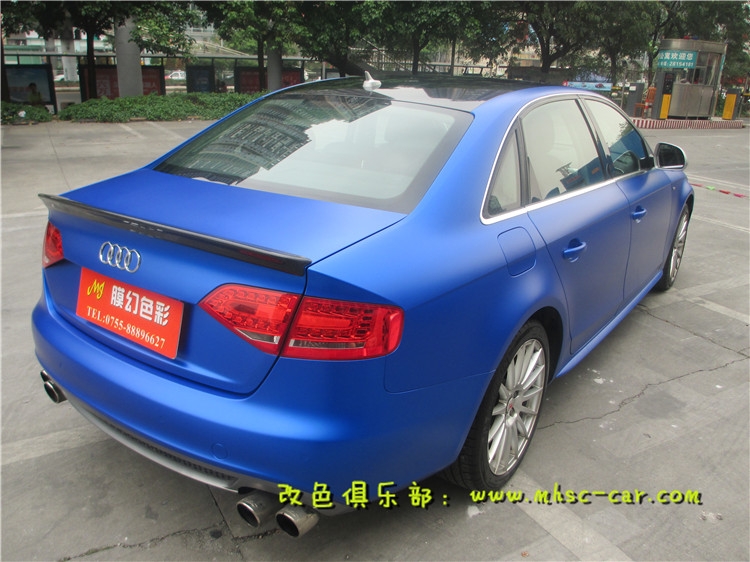 奧迪A4L車(chē)身改色貼膜 深圳汽車(chē)改裝 實(shí)體店