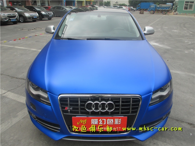 奧迪A4L車(chē)身改色貼膜 深圳汽車(chē)改裝 實(shí)體店