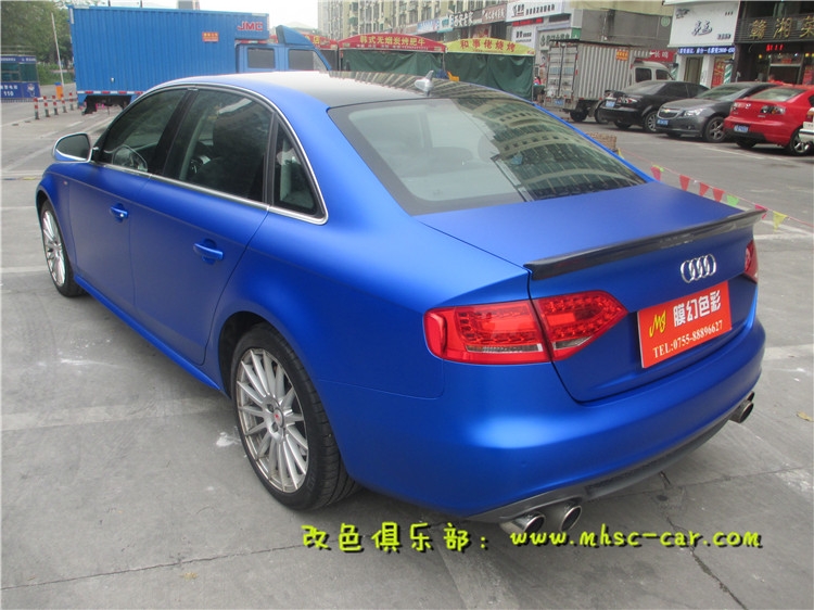 奧迪A4L車(chē)身改色貼膜 深圳汽車(chē)改裝 實(shí)體店