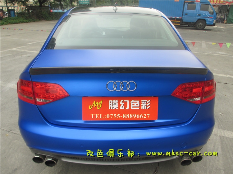 奧迪A4L車(chē)身改色貼膜 深圳汽車(chē)改裝 實(shí)體店