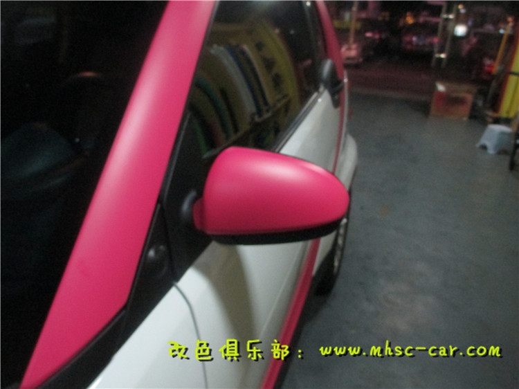 smart貼C框 女士用車 C框白色改亞面玫紅