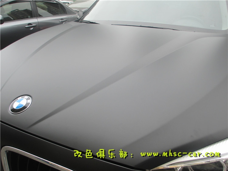 寶馬X1改顏色 全車改色貼膜 原車棕色改亞光黑
