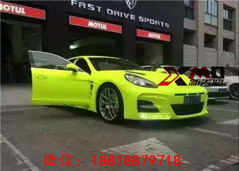 保時捷帕拉梅拉970改WALD大包圍套件碳纖維內(nèi)飾機蓋尾翼排氣改裝