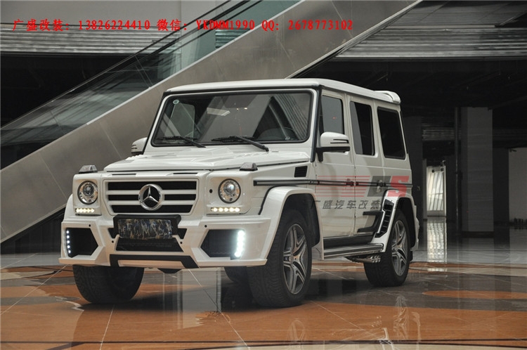 奔馳G級(jí)W463 G500 AMG改裝WALD大包圍機(jī)蓋排氣管 奔馳G系改裝包圍