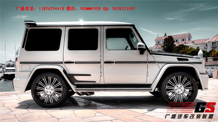 奔馳G級(jí)W463 G500 AMG改裝WALD大包圍機(jī)蓋排氣管 奔馳G系改裝包圍