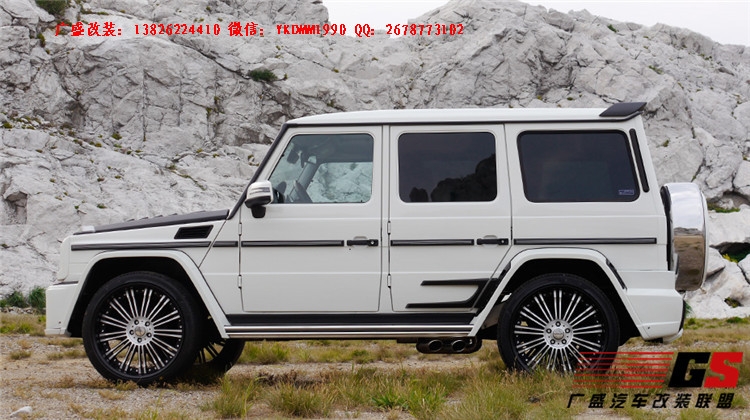 奔馳G級(jí)W463 G500 AMG改裝WALD大包圍機(jī)蓋排氣管 奔馳G系改裝包圍