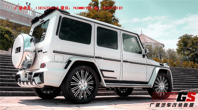 奔馳G級(jí)W463 G500 AMG改裝WALD大包圍機(jī)蓋排氣管 奔馳G系改裝包圍