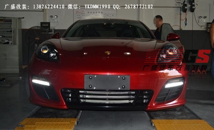 保時捷Panamera4S/3.6改裝GTS大包圍 保險杠 尾翼 引擎蓋 排氣管