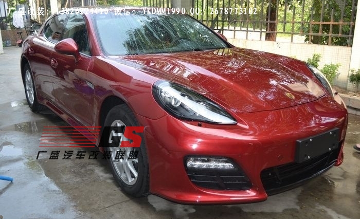 保時捷Panamera4S/3.6改裝GTS大包圍 保險杠 尾翼 引擎蓋 排氣管