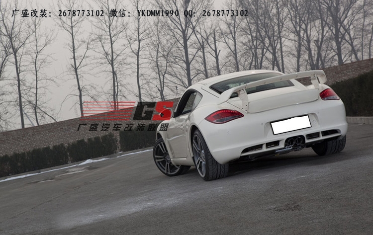 保時捷Cayman/Boxster/987改裝Techart大包圍 排氣管碳纖維尾翼