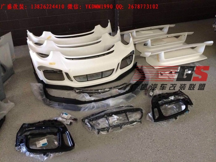 Porsche05-11年保時(shí)捷911/997卡雷拉改裝GT3大包圍 尾翼排氣管