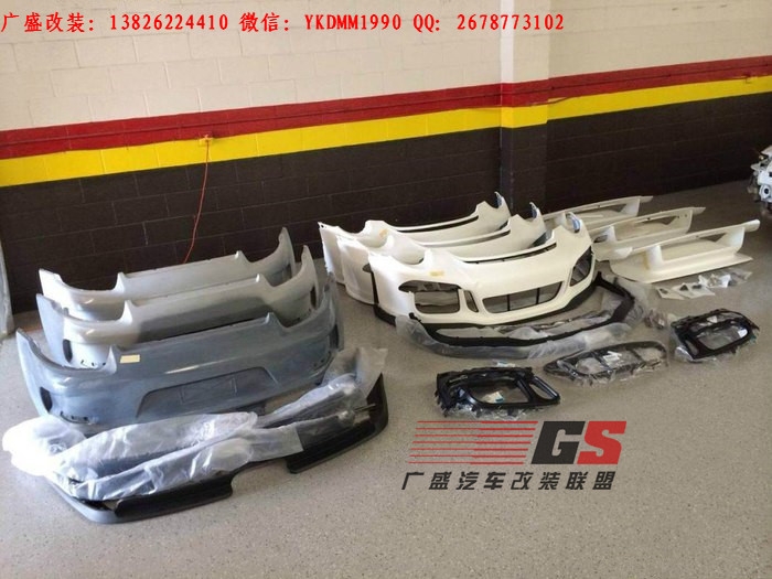Porsche05-11年保時(shí)捷911/997卡雷拉改裝GT3大包圍 尾翼排氣管