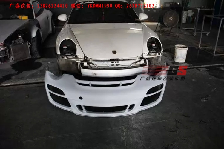 Porsche05-11年保時(shí)捷911/997卡雷拉改裝GT3大包圍 尾翼排氣管