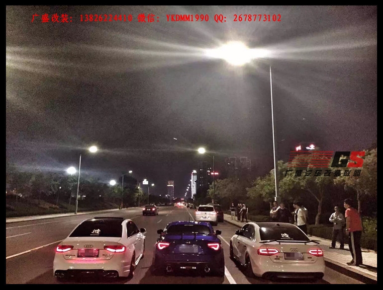 13 14 15年款奧迪A4L/B9改裝WALD小包圍 前唇后唇碳纖維尾翼排氣
