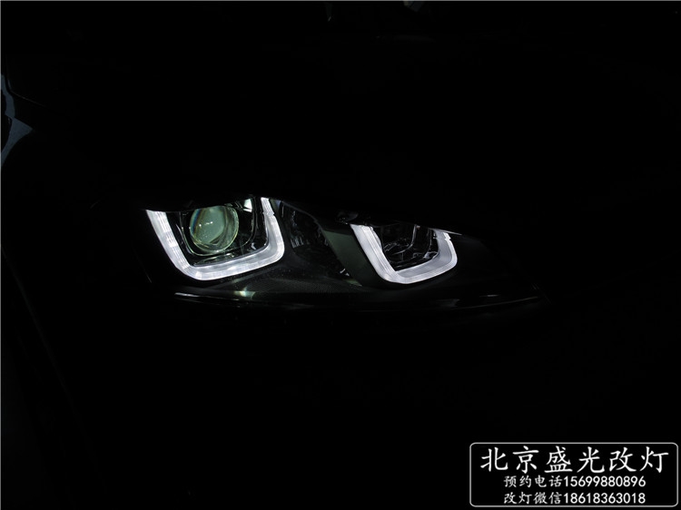【北京盛光改燈】高爾夫7升級歐版雙U氙氣大燈總成